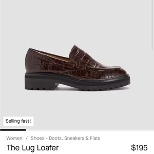 Everlane Lug Loafer - Brown Croc